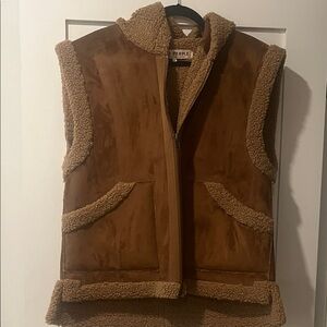 Free People Brown Shearling Juno Vest